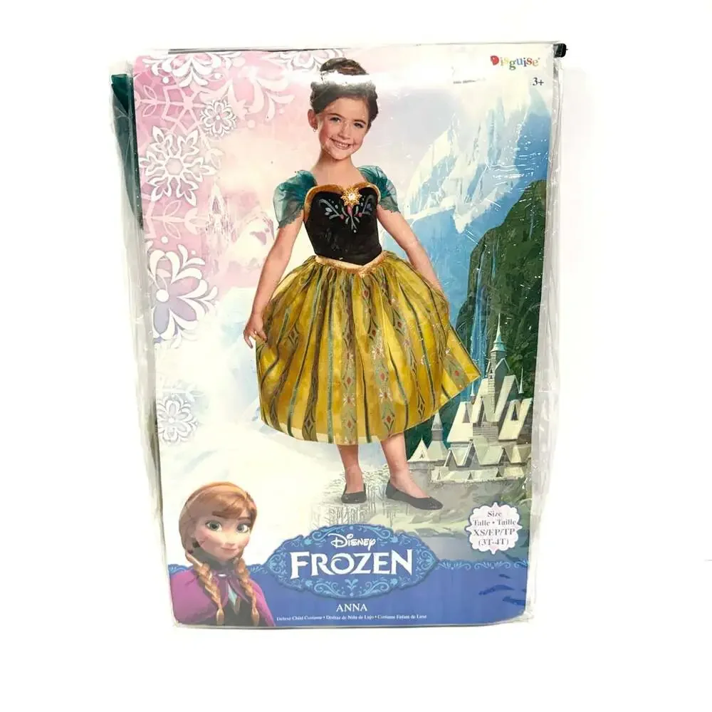 NWT Disguise Disney Frozen Anna Coronation Dress 1pc Halloween Cosplay Costume